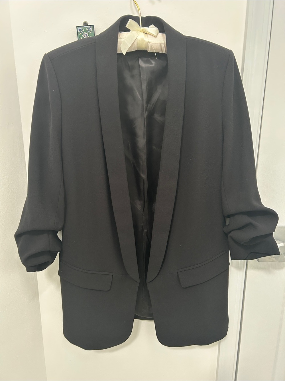 Zara Black Shawl Collar Blazer